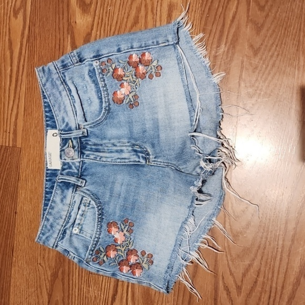 Garage Cutoffs with embroidery design size 0